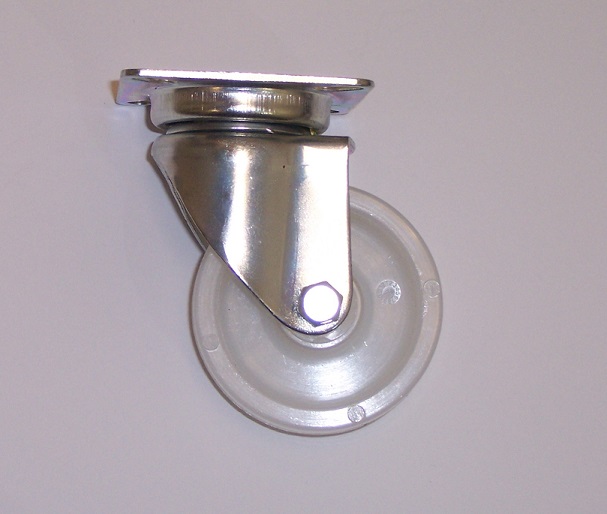 Ruote serie M con supporto M22 Ruote per mobilio e per arredamento interni. Ruota a foro passante.<br/>Ruota in nylon bianco a foro passante.