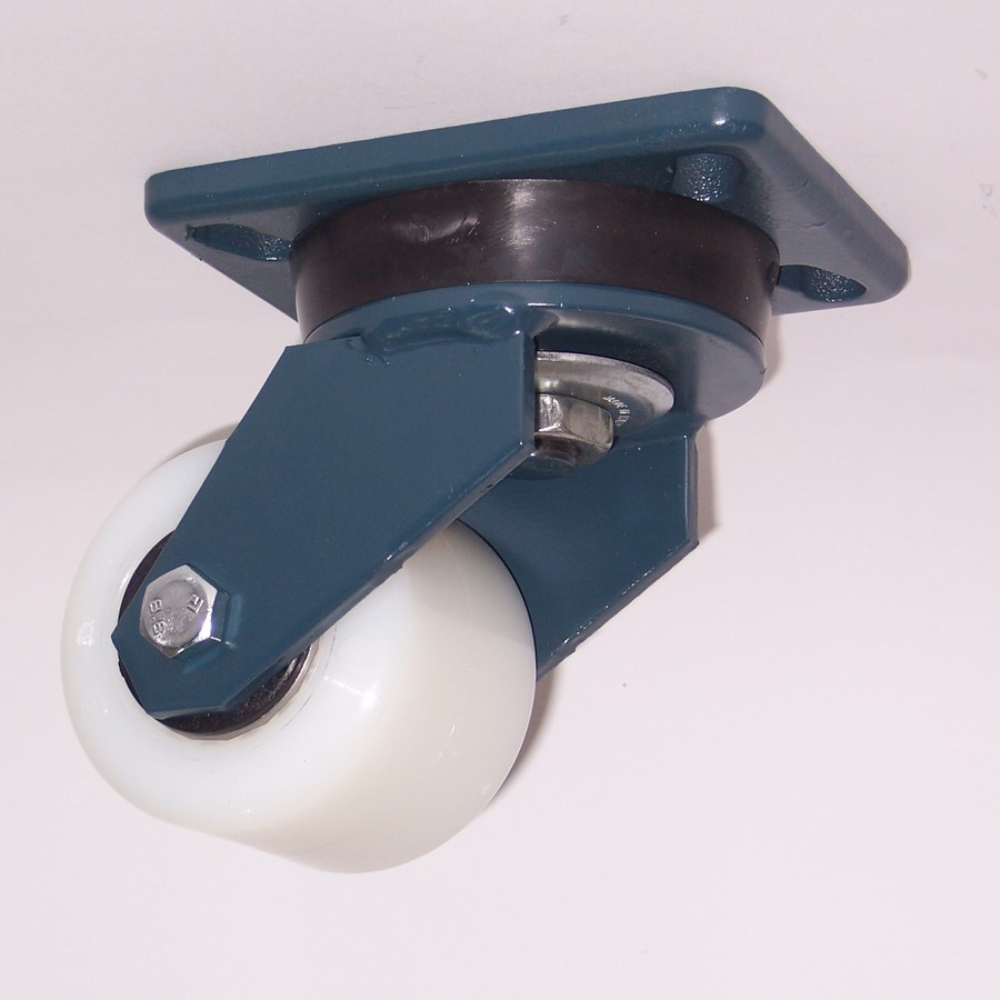 Ruote serie RP con supporto E70 Rulli transpallet monolitici in polyammide 6 disponibili con o senza i cuscinetti a sfere schermati o inox. Ruota con cuscinetti a sfere.