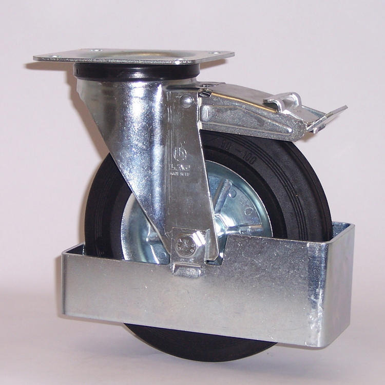 RUOTA B 200X50/60 BN SPG M22 +FR+P.PIEDE