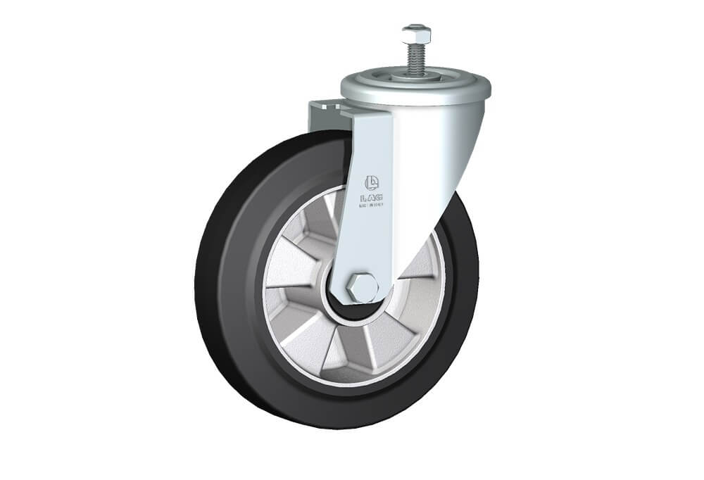 WHEEL E 160X50/60 ROLLER BEAR. THREADED STEM FORK M22 M12X30