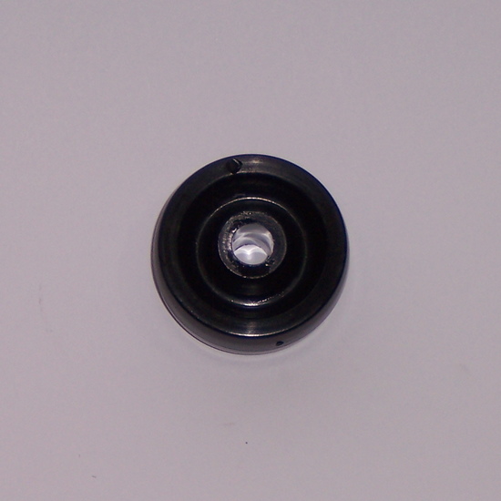 Ruote serie M Ruote per mobilio e per arredamento interni. Ruota a foro passante.<br/>Ruota in nylon nero a foro passante.