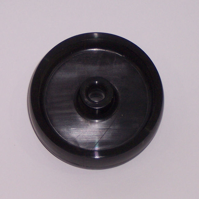 Ruote serie M Ruote per mobilio e per arredamento interni. Ruota a foro passante.<br/>Ruota in nylon nero a foro passante.