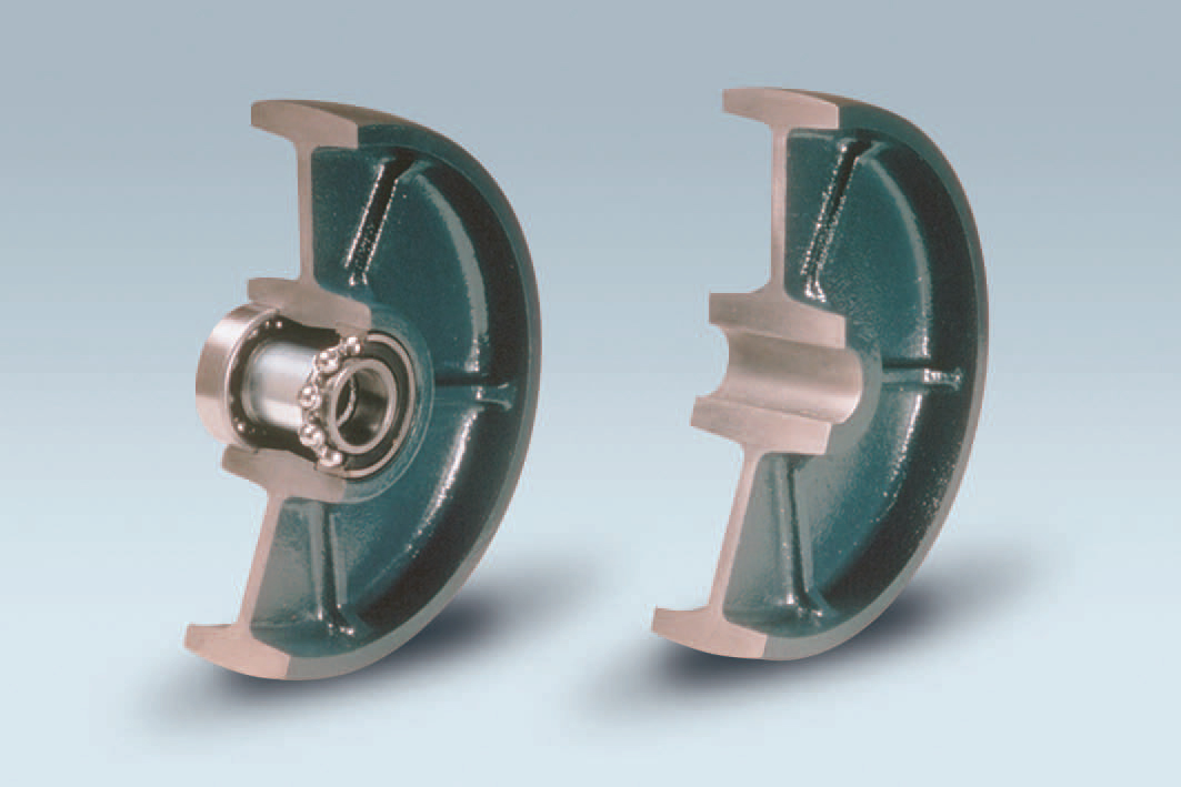 Wheels series Q QUANTUM - Cast iron wheels available with ball bearings or plain bore.