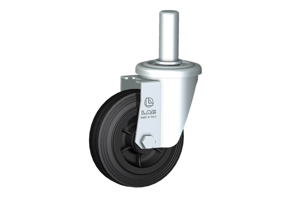 ROUE D 100X30/40 ROUL.ROUL. CHAPE A TIGE M22 20X50