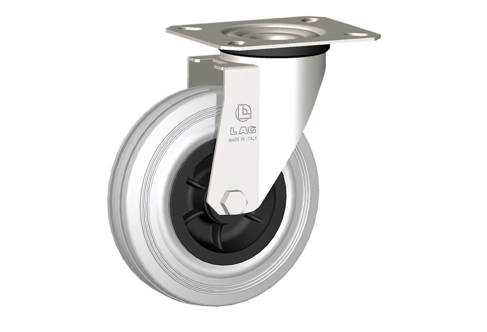 WHEEL DG 125X37,5/40 INOX RB SWIVEL X20