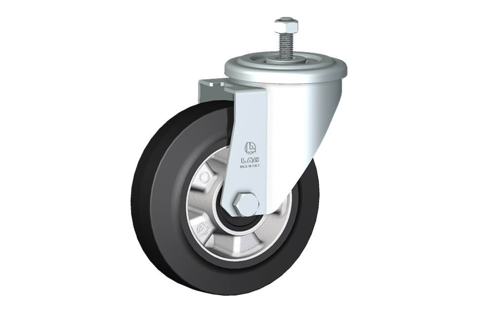 WHEEL E 160X50/60 ROLLER BEAR. THREADED STEM FORK M22 M12X30