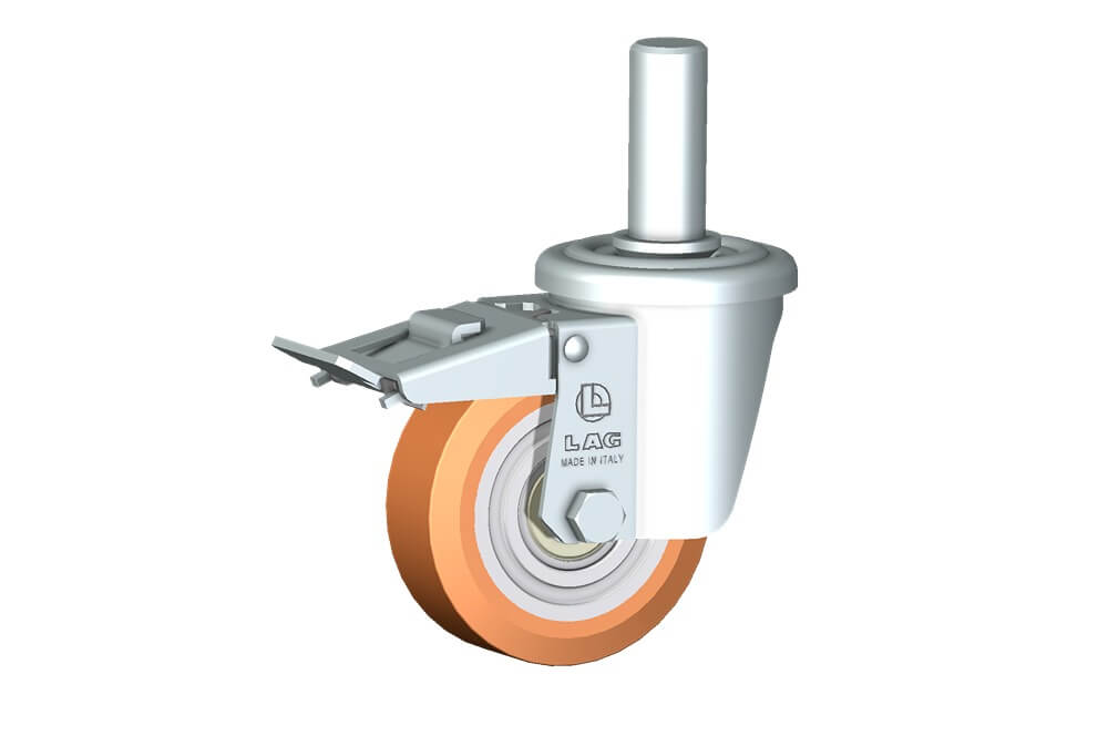 ROUE Z  82X28/28 ROUL.BILLES CHAPE A TIGE M22 20X50 + FREIN