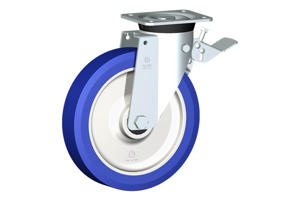 WHEEL AS 250X50/60 BB SWIVEL M40 +BRAKE