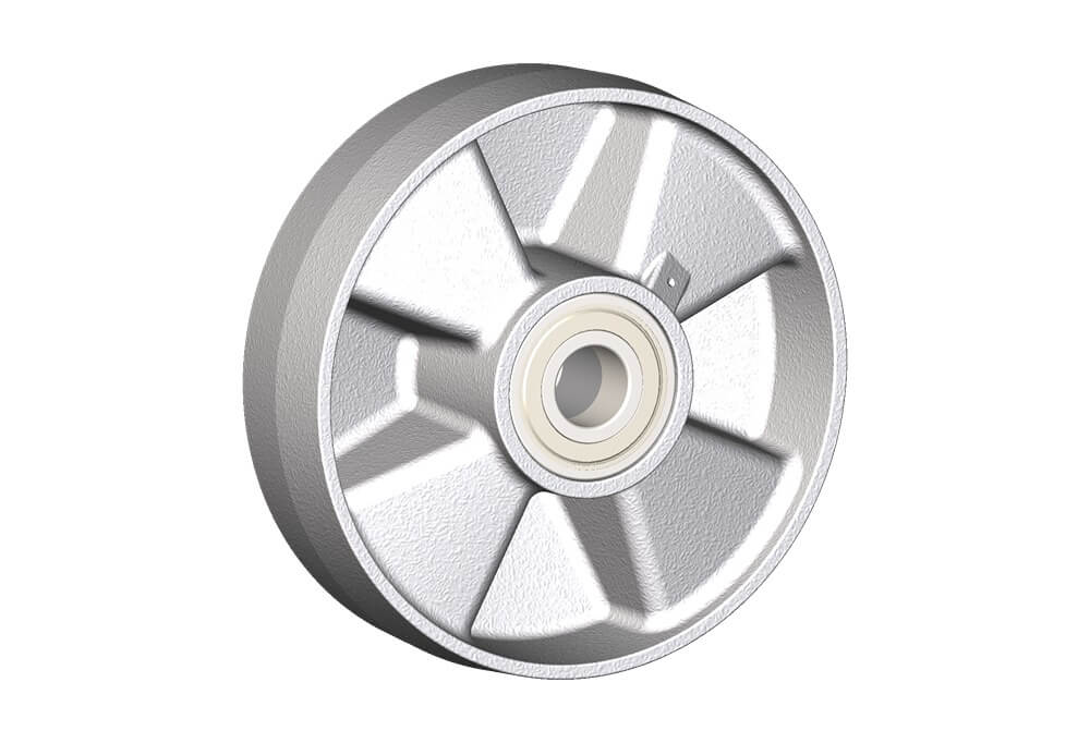 Wheel series U Die-cast aluminium wheels, for high temperature applications: -40°C / +270°C (-40°F / +518°F). Available with standard or stainless steel ball bearings.