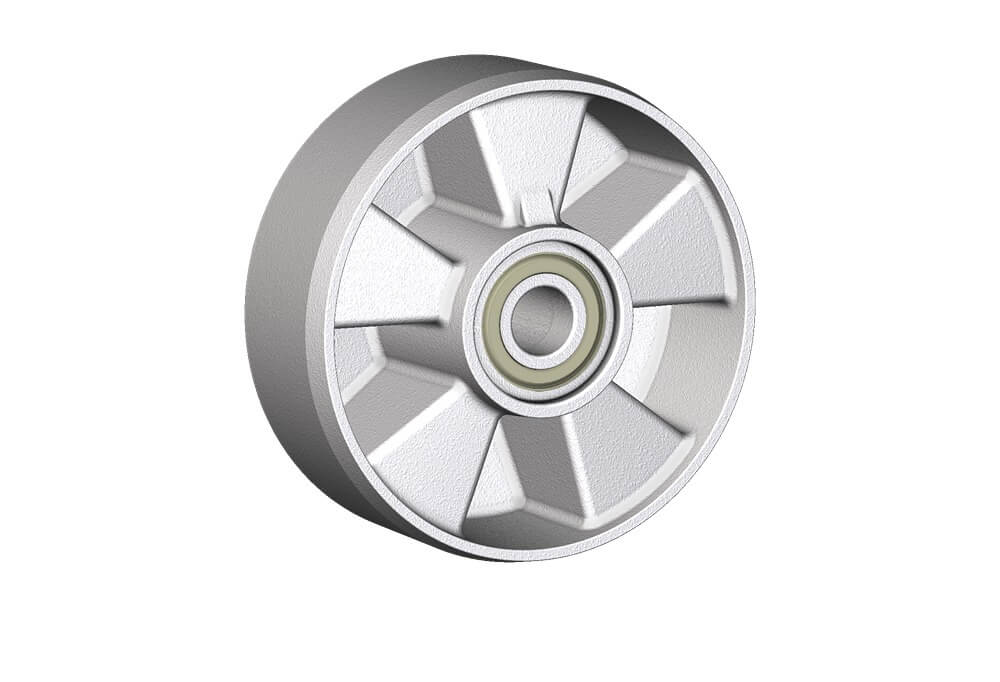 Wheel series U Die-cast aluminium wheels, for high temperature applications: -40°C / +270°C (-40°F / +518°F). Available with standard or stainless steel ball bearings.