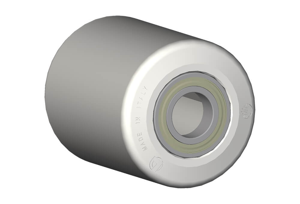 Wheel series RP Monolitic polyammide 6 rollers availble with or without ball bearings.