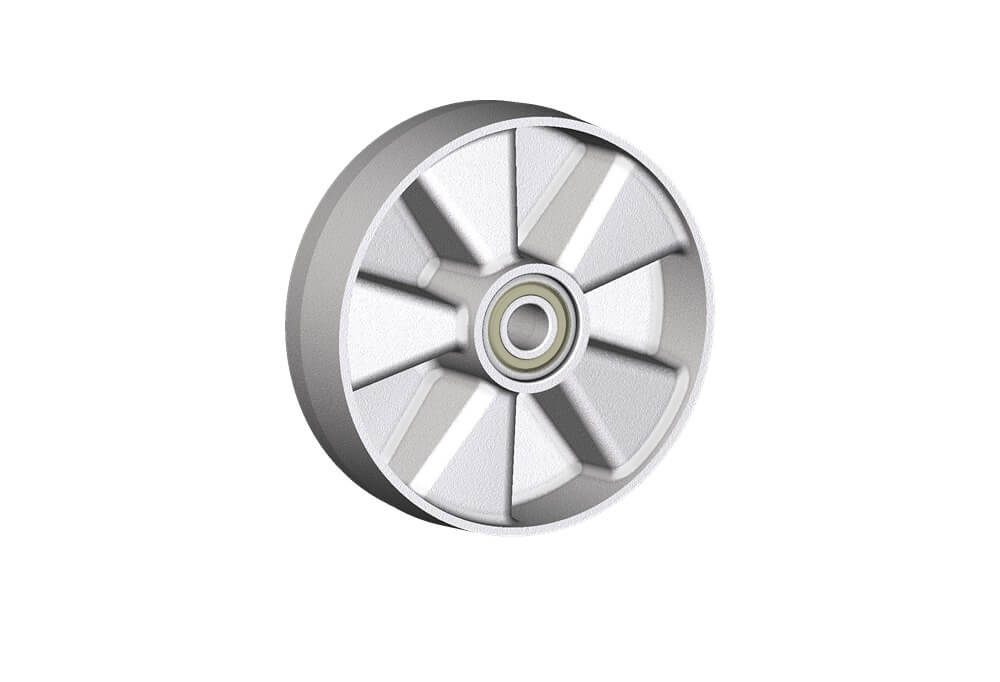 Wheels series U ULTRA - Die-cast aluminium wheels, for high temperature applications: -40°C / +270°C (-40°F / +518°F). Available with standard or stainless steel ball bearings.