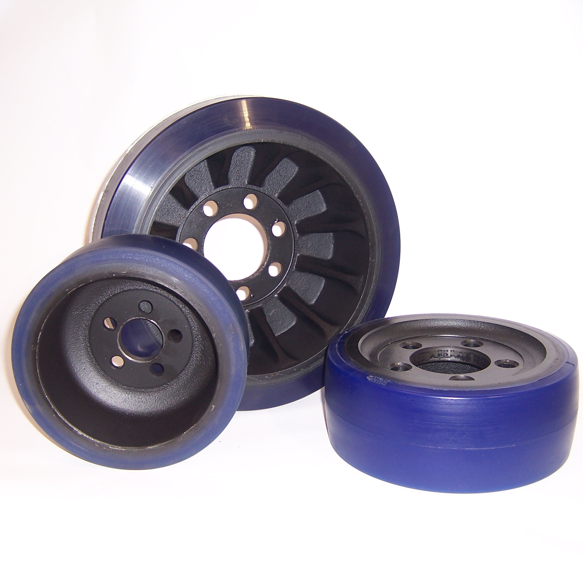 Wheels series ZO ZETA SOFT-MOB - Soft Polyurethane coated drive wheels with hardness of 87 +/-3 Sh.A. The load rating is for speeds up to 6 km/h.