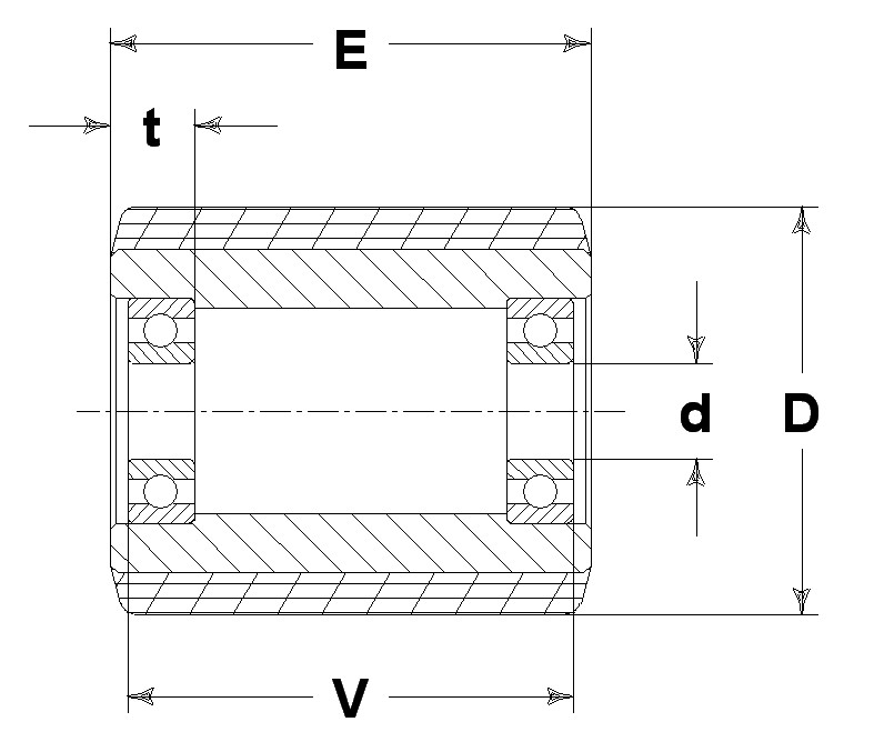 Roue série RN - Galets avec moyeu en polyamide 6, bandage en polyuréthane thermoplastique injècté 58 Sh.D. Disponibles avec ou sans roulements à billes.