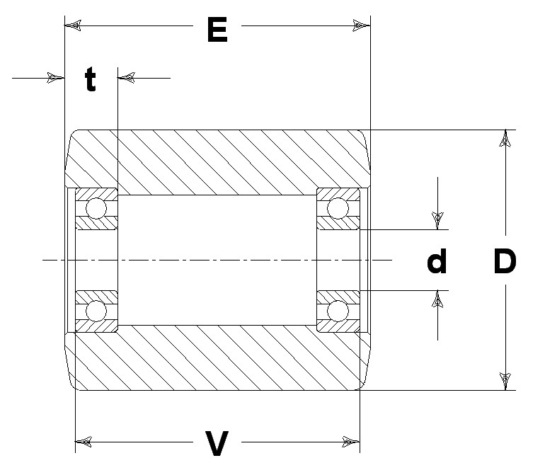 Räder Serie RP Gabelrollen aus Polyamid 6, Lagerung mit oder ohne Rillenkugellager.