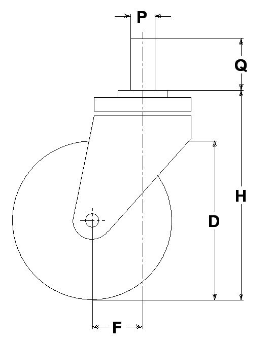 Raeder Serie U mit Gehaeuse M22 Hitzebestaendige Rad aus Spritzguss-AluminiumLegierung (-40°C / +270°C). Lagerung: abgeschirmte Rillenkugellager. Rad mit Rillekugellager.