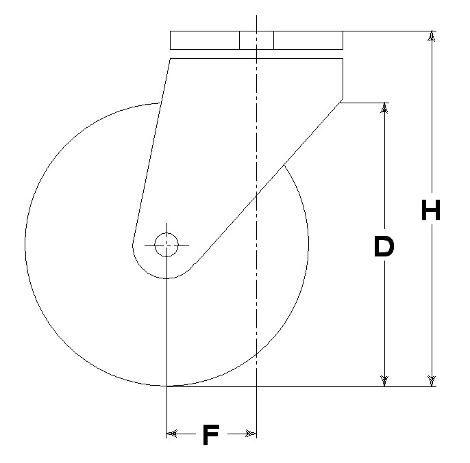 RUOTA DG 125X37,5/40 BN SFP M22 F.12