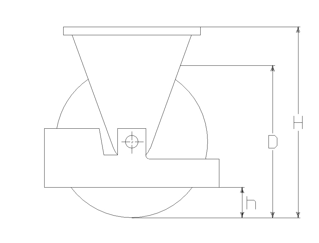 RUOTA ZS 250X50/60 CC S.FISSO P60+P.PIED